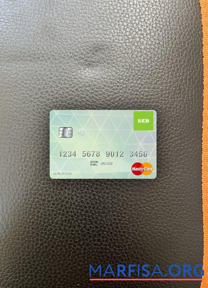 Downloadable Latvia SEB Bank mastercard photolook front template